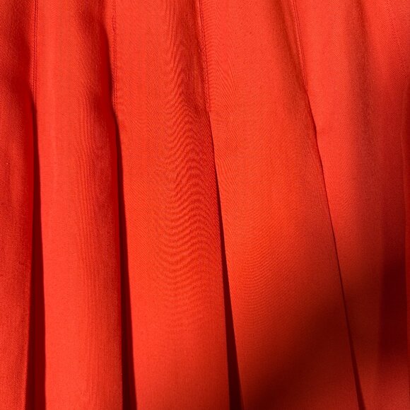 E.R. Gerard New York Orange/Tangerine Suit with Pleated Skirt Sz 6 - Picture 9 of 15